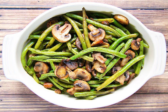 Roasted Green Beans & Mushrooms